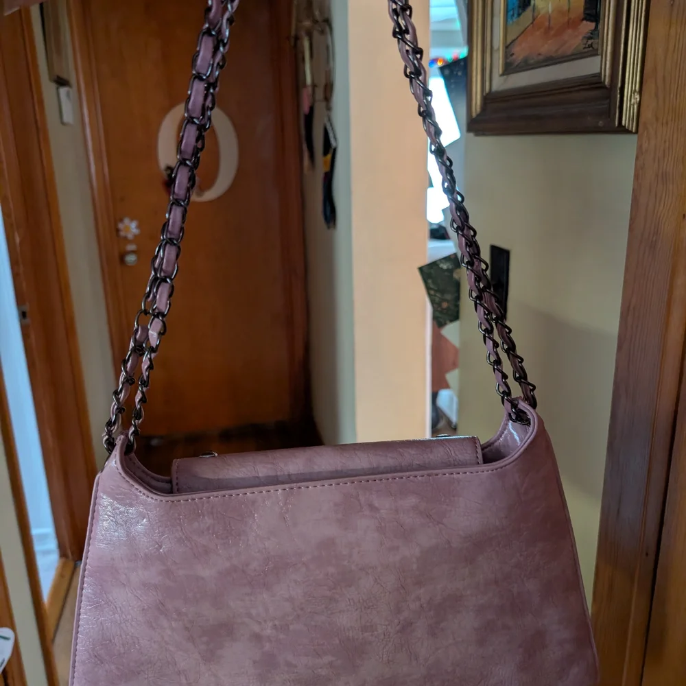 Studded Pink Shoulder Bag - Picture 2 of 3